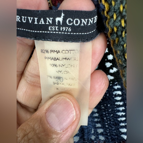 Peruvian Connection drapey Pima cotton knit sweater small - Picture 6 of 6